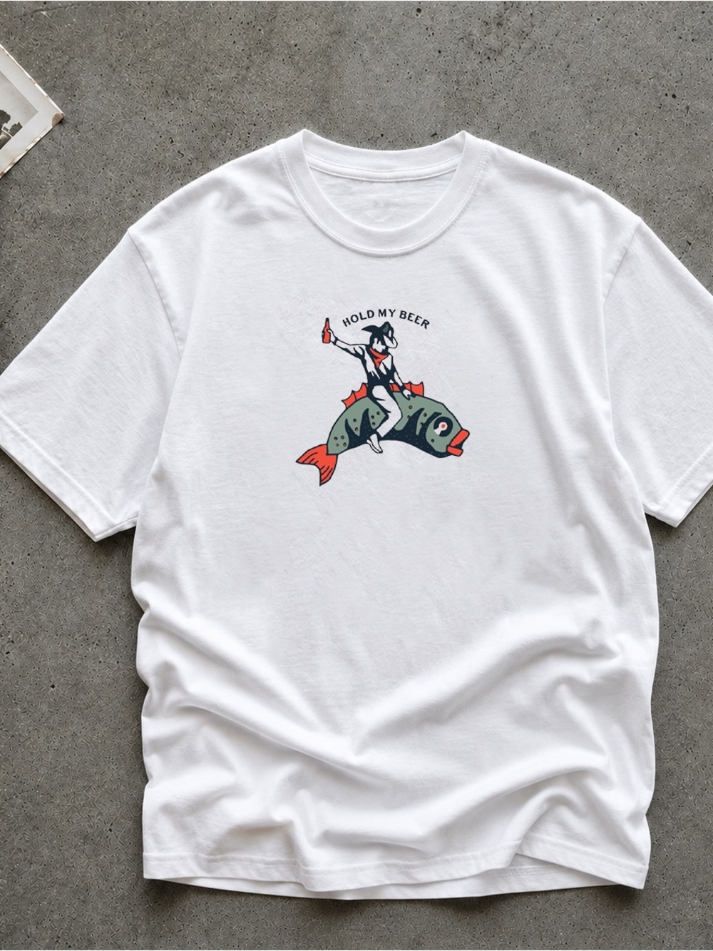 Hold My Beer Fishing Shirt, funny outdoor Graphic Tee - Unisex Casual Shirt